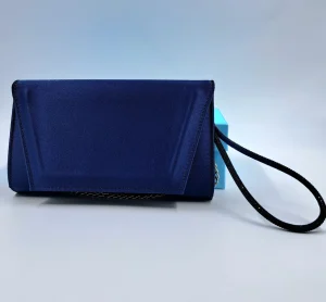 POCHETTE CON MANICO STRASS BLU
