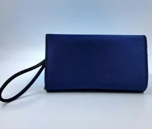 POCHETTE CON MANICO STRASS BLU