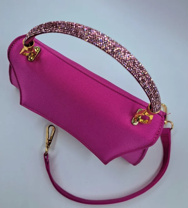 POCHETTE IN RASO FUXIA