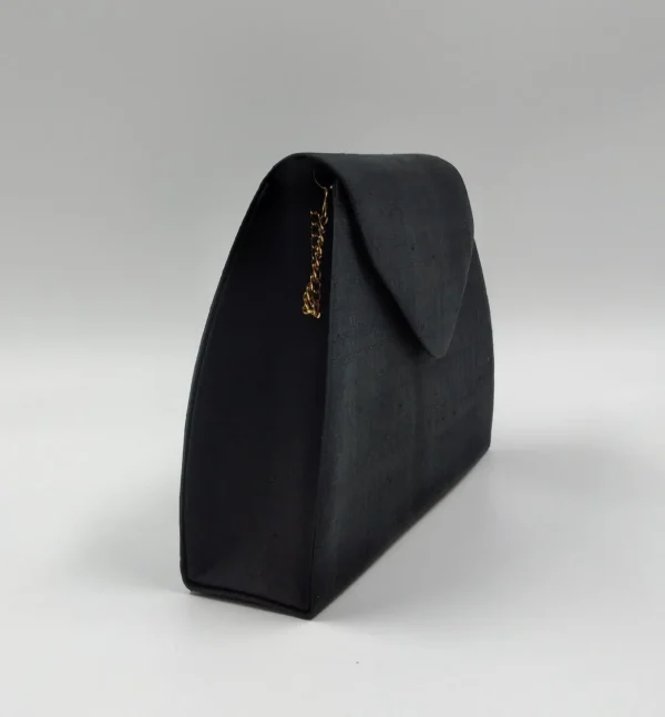 POCHETTE IN SATIN CON QUADRI