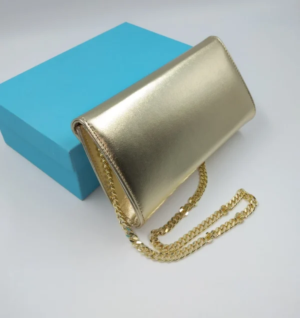 POCHETTE PLATINO APPLICAZIONE STRASS NODO
