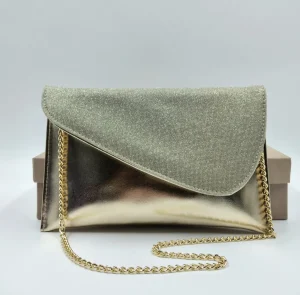 POCHETTE PLATINO TESSUTO GLITTER