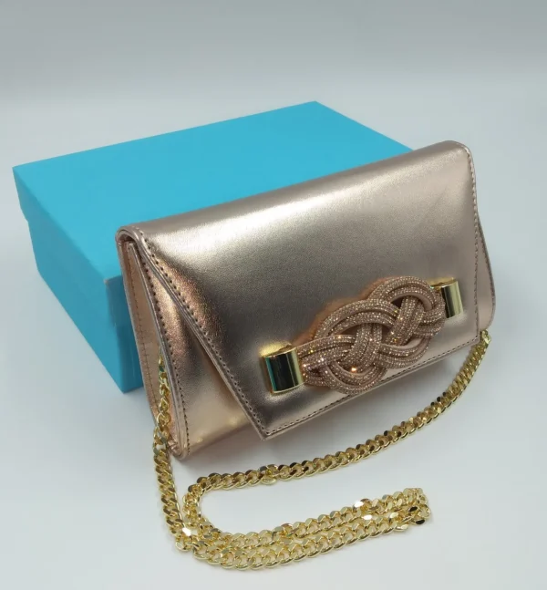 POCHETTE RAME APPLICAZIONE STRASS