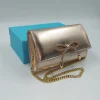 POCHETTE RAME CON FIOCCO STRASS
