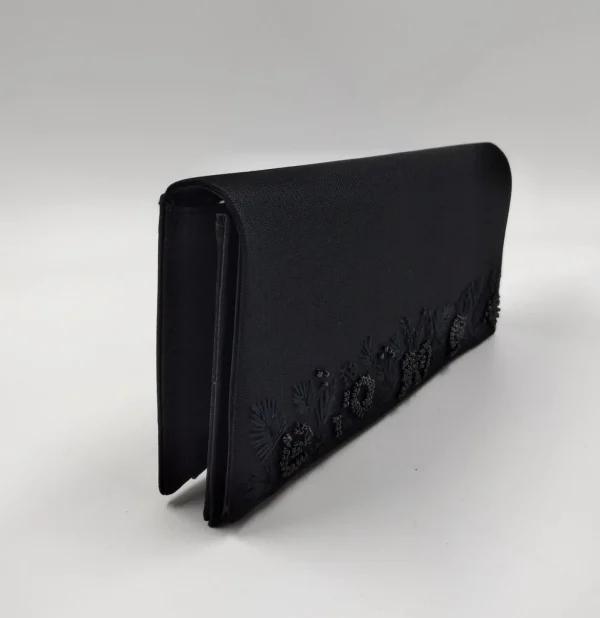 POCHETTE RASO DECORAZIONE PERLINE