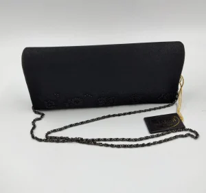 POCHETTE RASO DECORAZIONE PERLINE