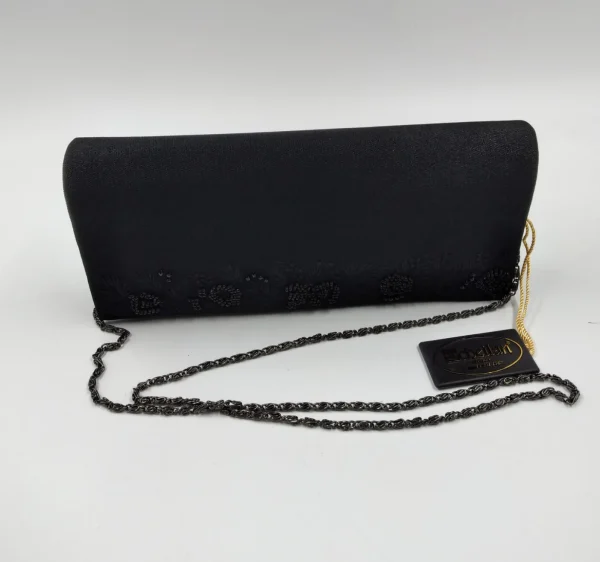 POCHETTE RASO DECORAZIONE PERLINE