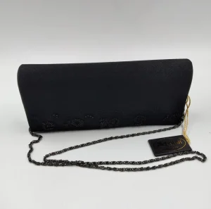 POCHETTE RASO DECORAZIONE PERLINE