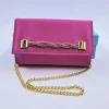 POCHETTE RASO FUXIA APPLICAZIONE STRASS