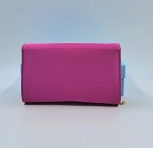 POCHETTE RASO FUXIA APPLICAZIONE STRASS