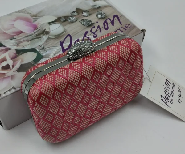 POCHETTE ROMBI RAFIA