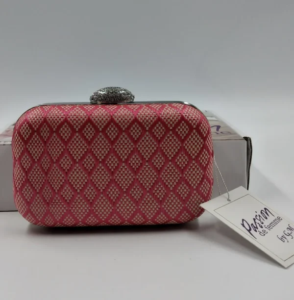POCHETTE ROMBI RAFIA