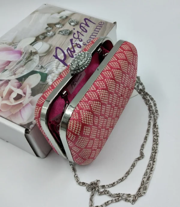 POCHETTE ROMBI RAFIA