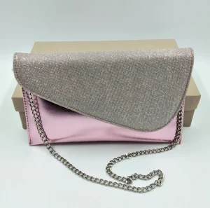 POCHETTE ROSA TESSUTO GLITTER