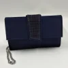POCHETTE TESSUTO BLU DETTAGLIO LUX