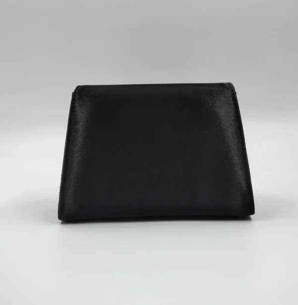 POCHETTE TESSUTO NERO DETTAGLIO LUX