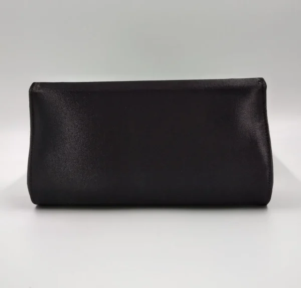 POCHETTE TESSUTO NERO DETTAGLIO LUX