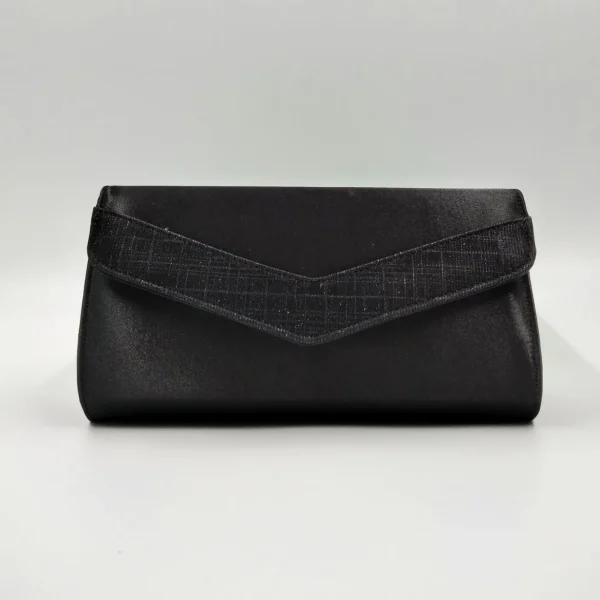 POCHETTE TESSUTO NERO DETTAGLIO LUX