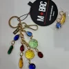 PORTACHIAVI PIETRE STRASS ROSSE BLU