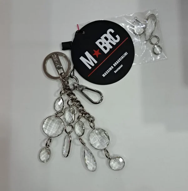 PORTACHIAVI PIETRE STRASS TRASPARENTI