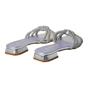 SANDALI BASSI NODO STRASS