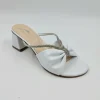 SANDALI BIANCHI NODO STRASS