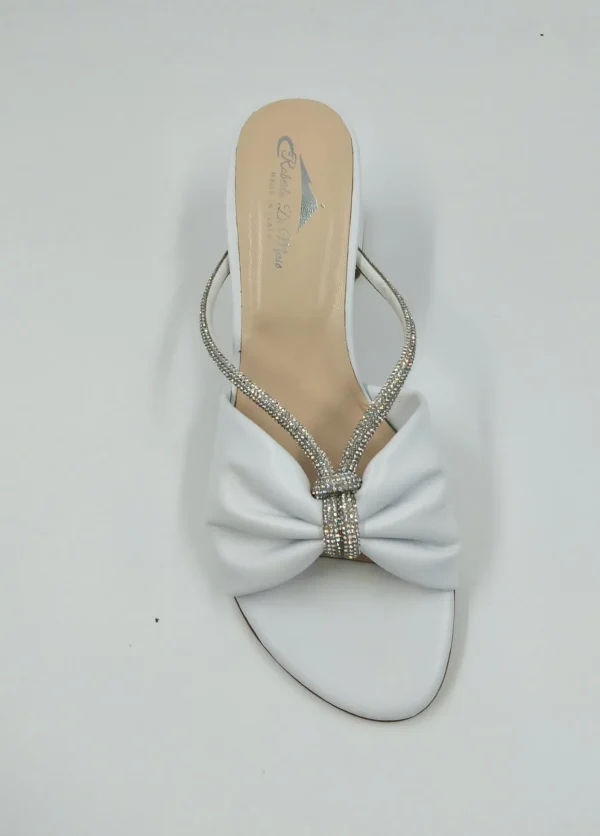 SANDALI BIANCHI NODO STRASS