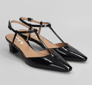 SANDALI BIBI LOU SLINGBACK NERO VERNICE