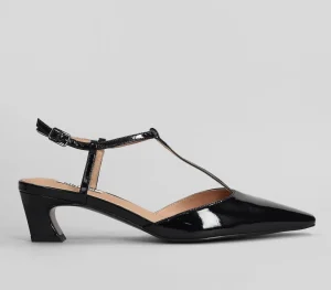 SANDALI BIBI LOU SLINGBACK NERO VERNICE