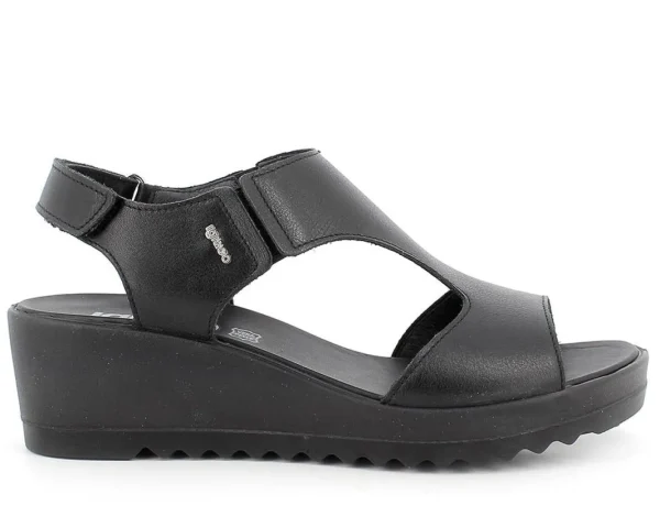 SANDALI CALYPSO PELLE NERA