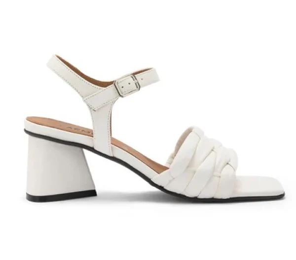 SANDALI CARRY BRAID IN PELLE INTRECCIATA BIANCO
