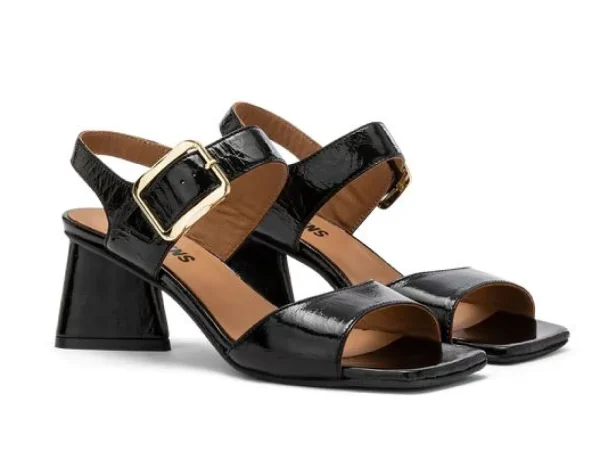 SANDALI CARRY CITY PELLE LUCIDA NERO