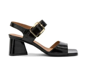 SANDALI CARRY CITY PELLE LUCIDA NERO