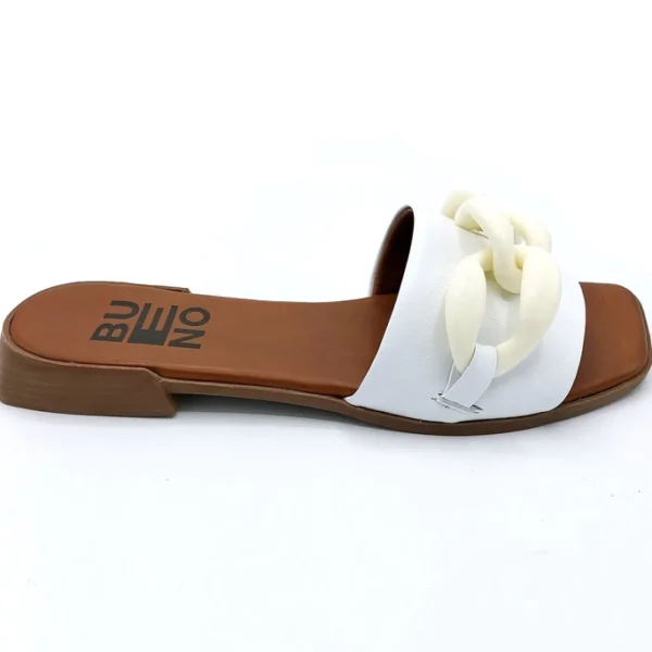 SANDALI CON APPLICAZIONE CATENA BIANCO