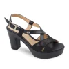 SANDALI CON FASCE INCROCIATE NERO