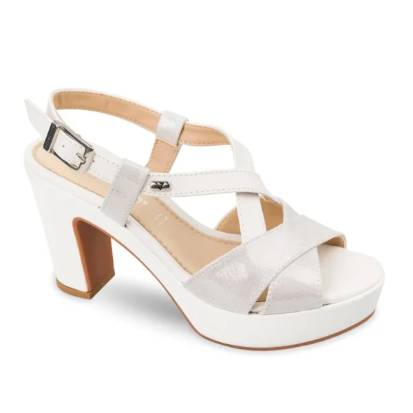 SANDALI CON FASCE INCROCIATE BIANCO