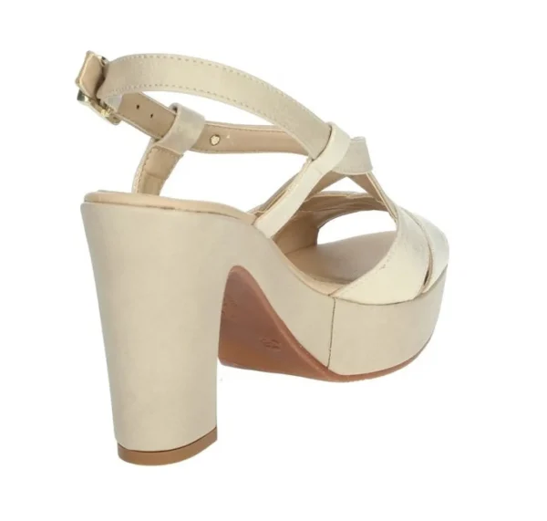 SANDALI CON FASCE INCROCIATE BEIGE