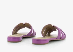 SANDALI CON FASCE INTRECCIATE VIOLA