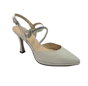 SANDALI CON NODO STRASS SLINGBACK PANNA