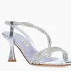 SANDALI DECORAZIONE STRASS ARGENTO