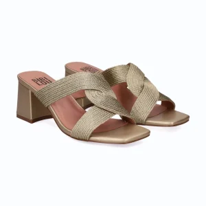 SANDALI ELLIE INTRECCIO CAMEL