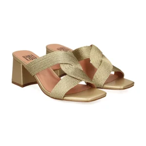 SANDALI ELLIE INTRECCIO GOLD