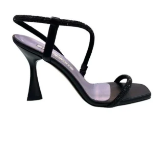 SANDALI FASCIA STRASS NERO