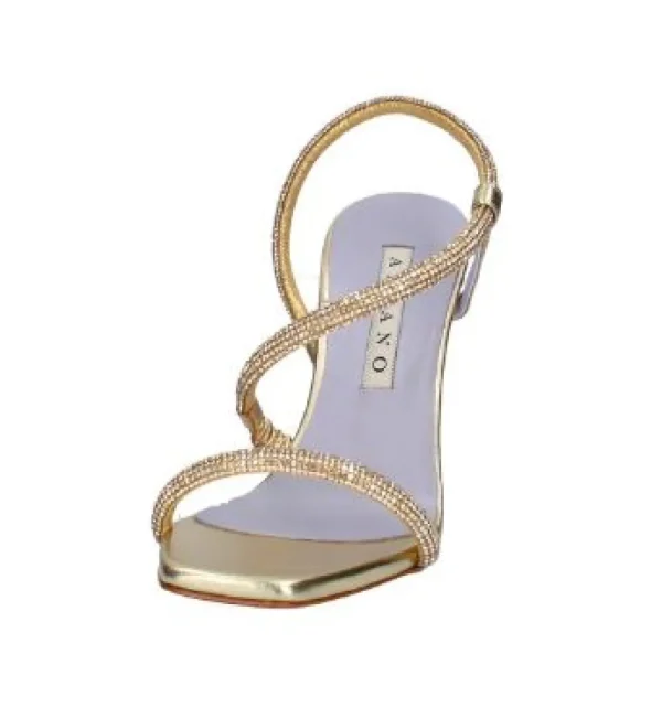 SANDALI FASCIA STRASS PLATINO