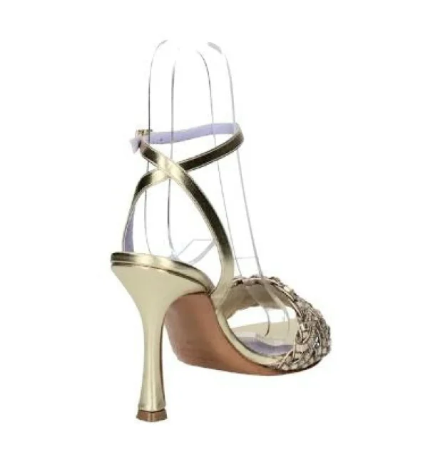 SANDALI FASCIA STRASS PLATINO