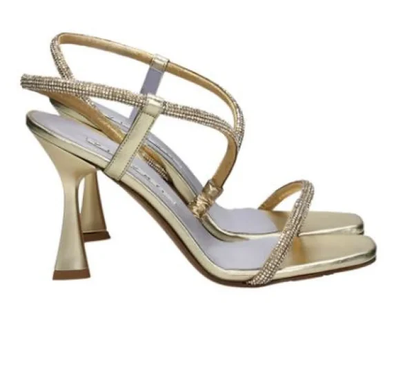 SANDALI FASCIA STRASS PLATINO