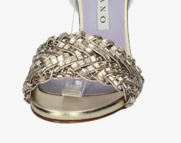 SANDALI FASCIA STRASS PLATINO