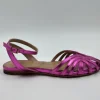 SANDALI FLAT LAMINATOFUXIA