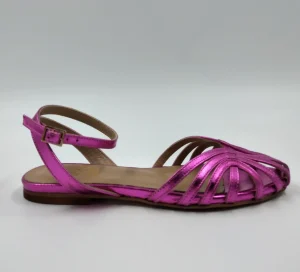 SANDALI FLAT LAMINATOFUXIA