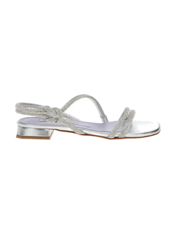 SANDALI FLAT NODO STRASS